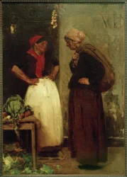 Marchande de légumes - Scène de marché